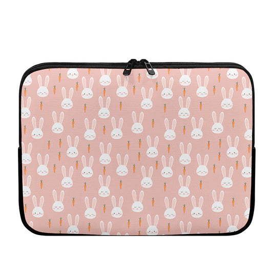 Rabbit And Carrot Pattern Print Laptop Sleeve