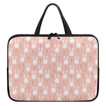 Rabbit And Carrot Pattern Print Laptop Sleeve With Handle