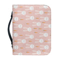 Rabbit And Carrot Pattern Print Leather Bible Cover