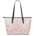 Rabbit And Carrot Pattern Print Leather Tote Bag With Zipper