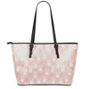 Rabbit And Carrot Pattern Print Leather Tote Bag