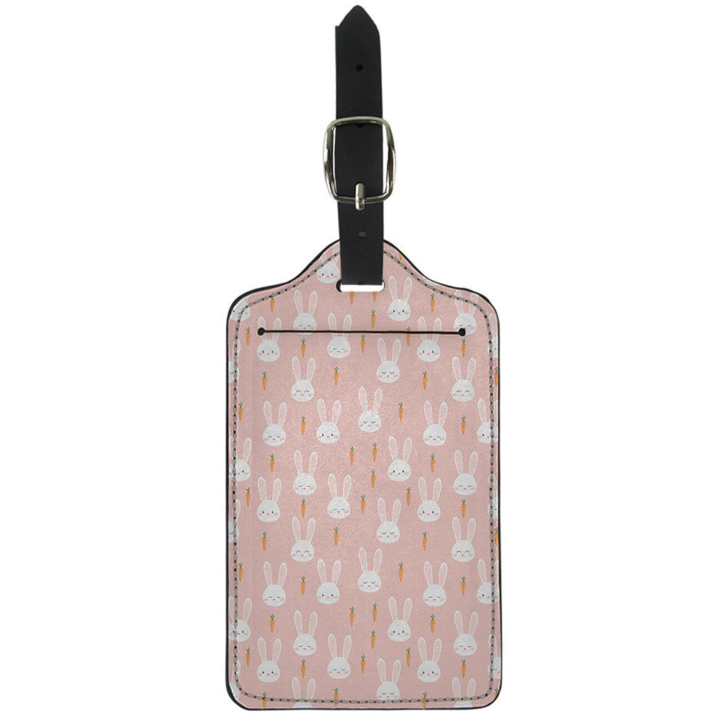 Rabbit And Carrot Pattern Print Luggage Tag