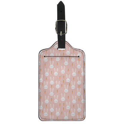 Rabbit And Carrot Pattern Print Luggage Tag