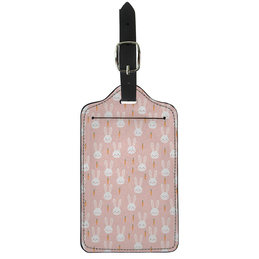 Rabbit And Carrot Pattern Print Luggage Tag