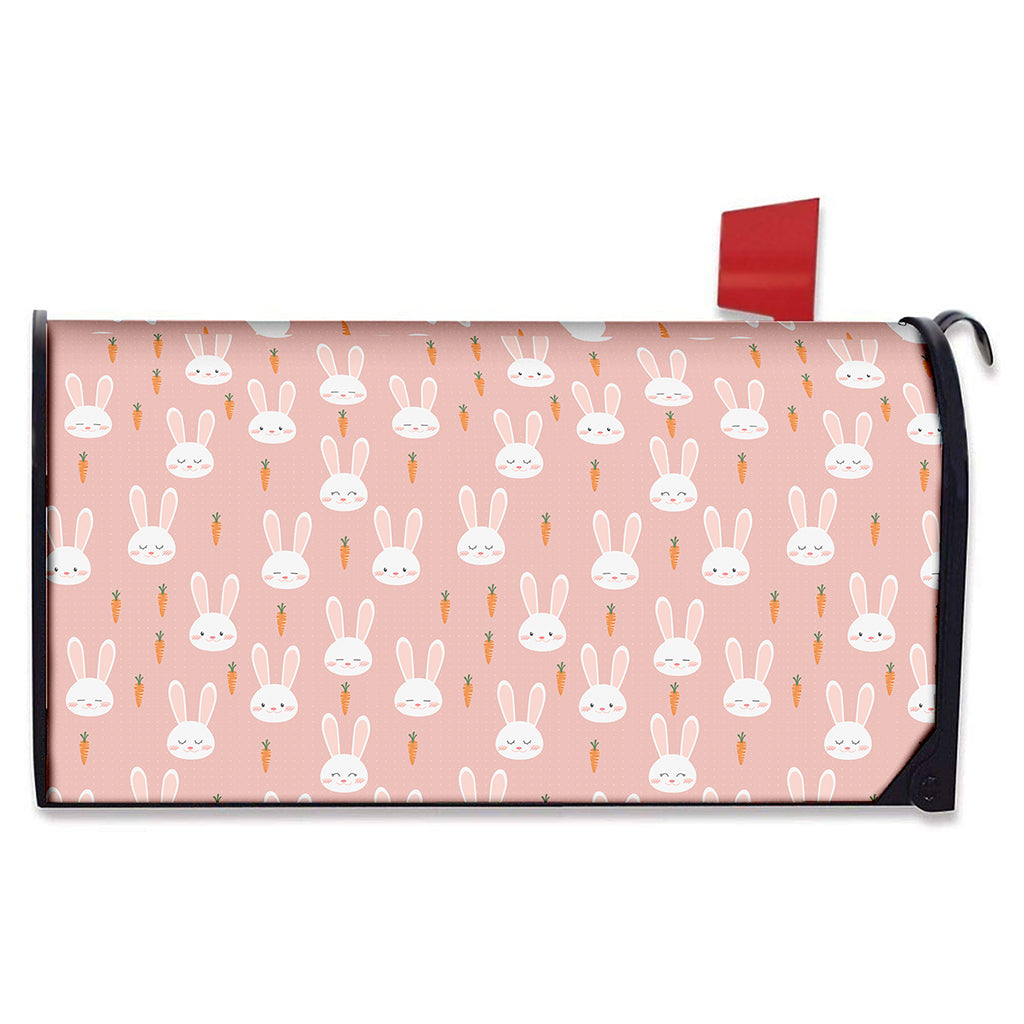 Rabbit And Carrot Pattern Print Mailbox Cover