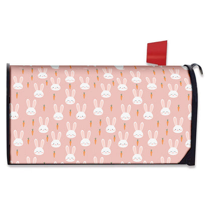 Rabbit And Carrot Pattern Print Mailbox Cover