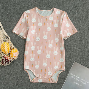 Rabbit And Carrot Pattern Print Men's Bodysuit