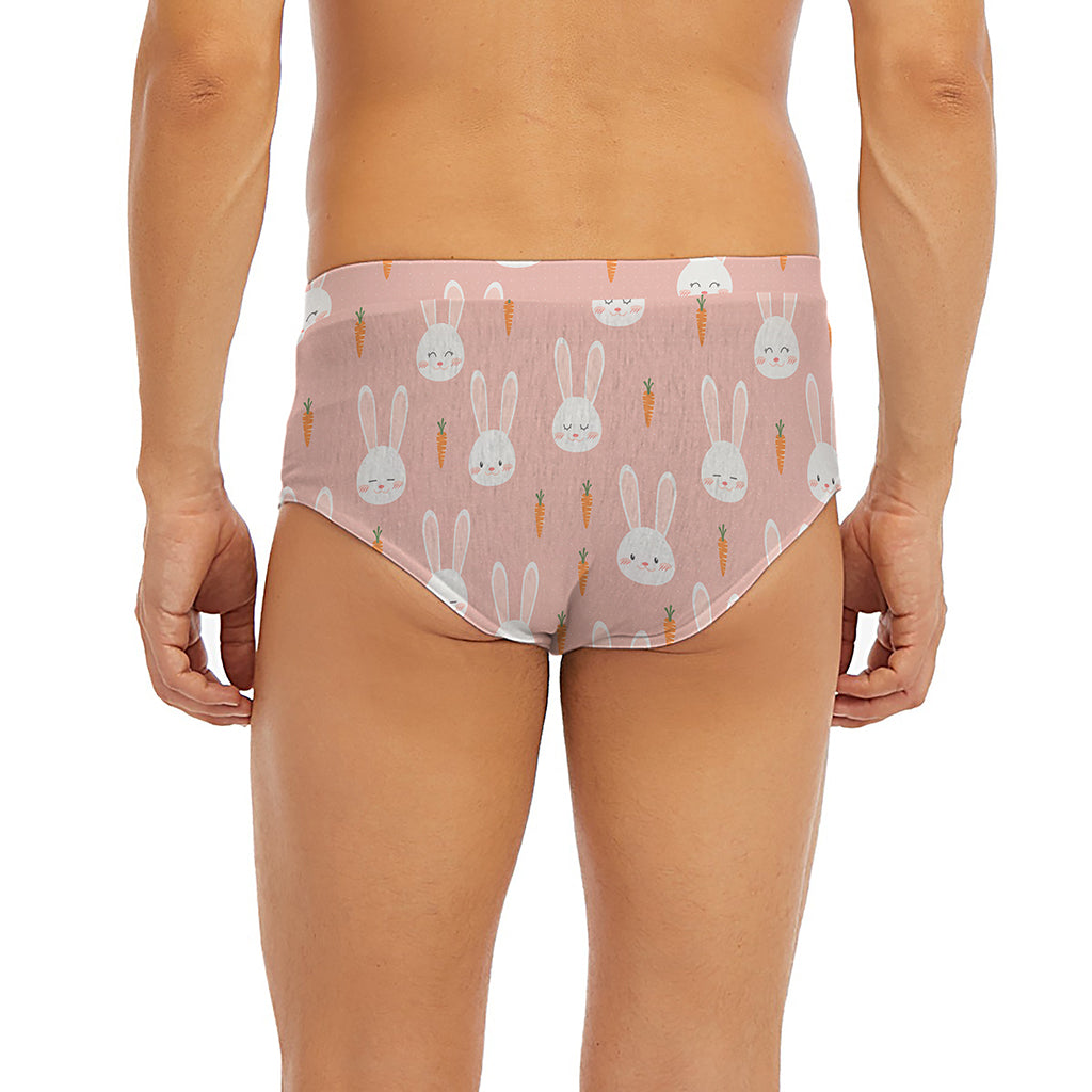 Rabbit And Carrot Pattern Print Men's Briefs