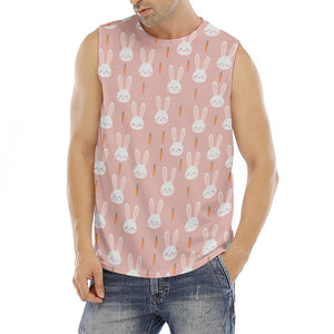 Rabbit And Carrot Pattern Print Men's Fitness Tank Top