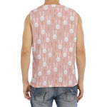 Rabbit And Carrot Pattern Print Men's Fitness Tank Top