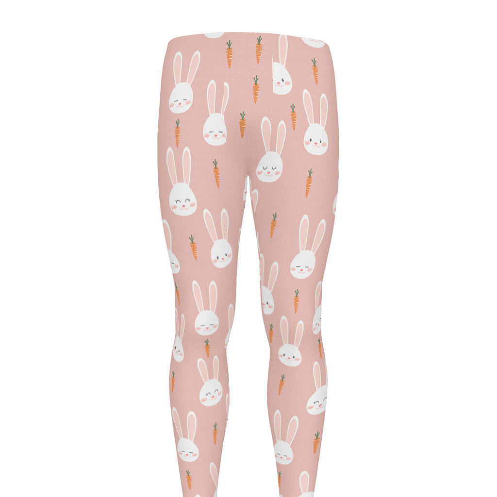 Rabbit And Carrot Pattern Print Men's leggings