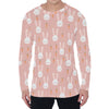 Rabbit And Carrot Pattern Print Men's Long Sleeve T-Shirt