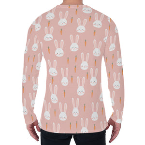 Rabbit And Carrot Pattern Print Men's Long Sleeve T-Shirt