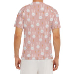 Rabbit And Carrot Pattern Print Men's Short Sleeve Rash Guard