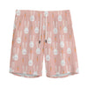 Rabbit And Carrot Pattern Print Men's Sports Shorts