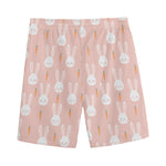 Rabbit And Carrot Pattern Print Men's Sports Shorts