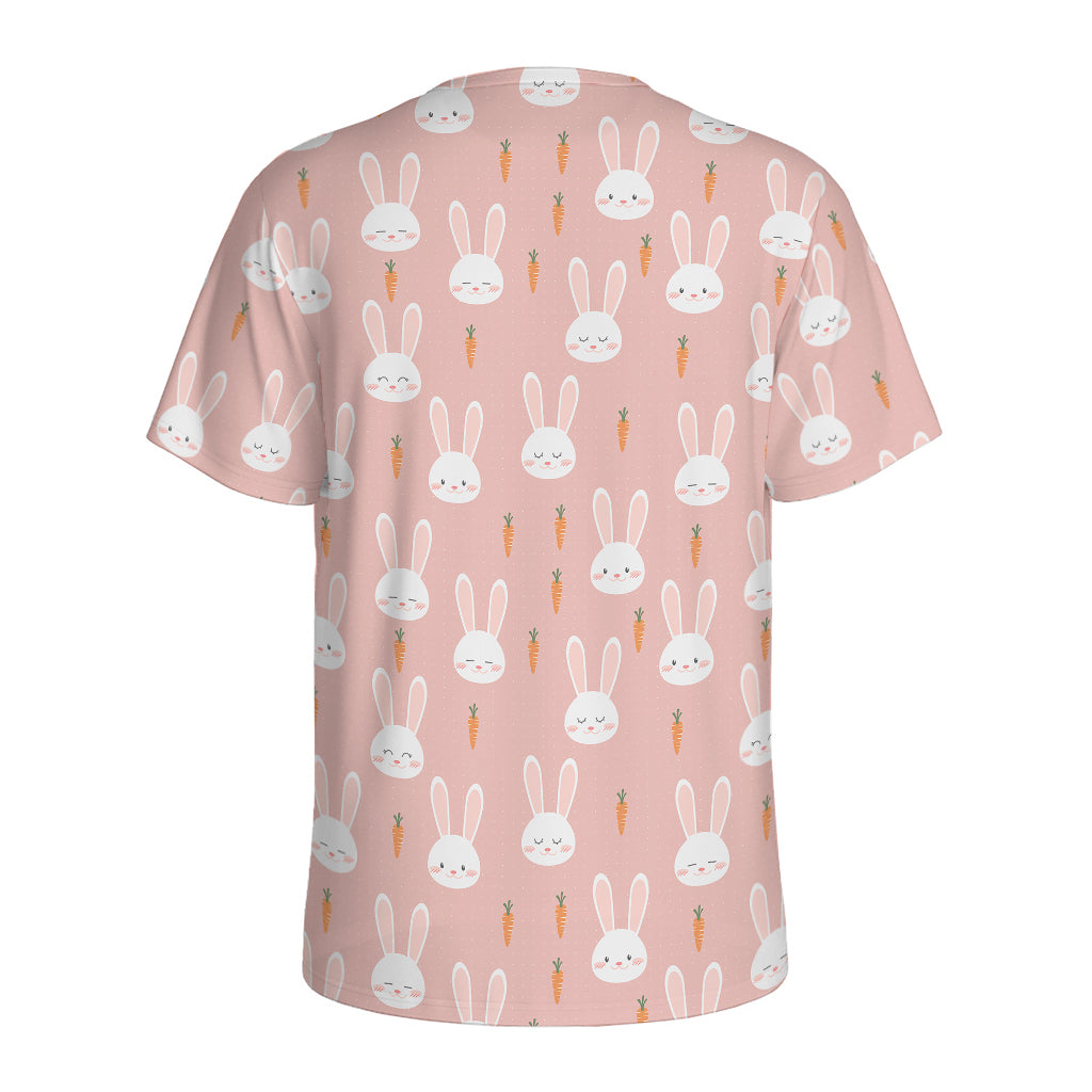 Rabbit And Carrot Pattern Print Men's Sports T-Shirt