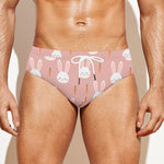 Rabbit And Carrot Pattern Print Men's Swim Briefs