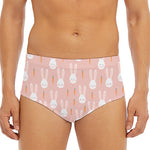 Rabbit And Carrot Pattern Print Men's Triangle Swim Briefs