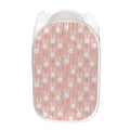 Rabbit And Carrot Pattern Print Mesh Laundry Hamper