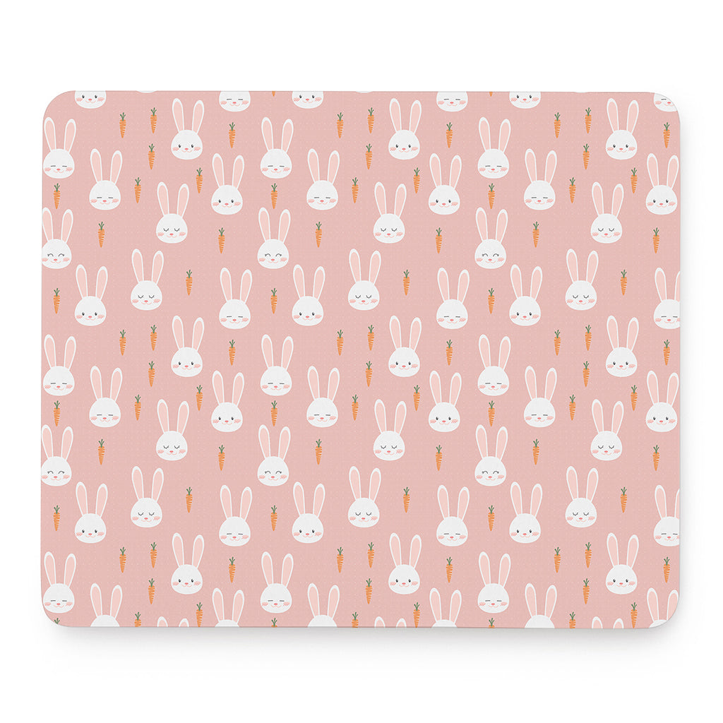 Rabbit And Carrot Pattern Print Mouse Pad