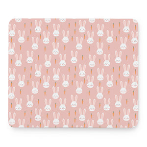 Rabbit And Carrot Pattern Print Mouse Pad