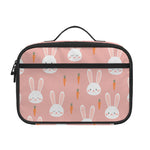 Rabbit And Carrot Pattern Print Portable Lunch Bag