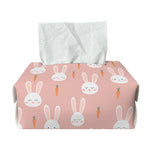 Rabbit And Carrot Pattern Print Rectangle Tissue Box Cover