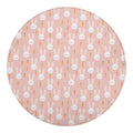 Rabbit And Carrot Pattern Print Round Blanket