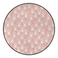 Rabbit And Carrot Pattern Print Round Floor Mat