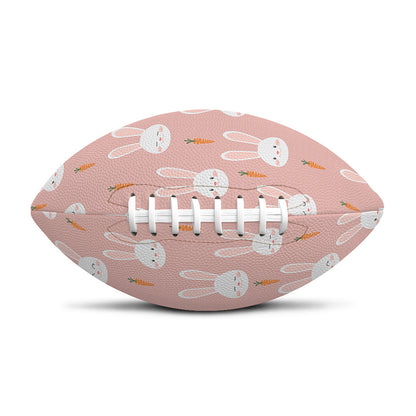 Rabbit And Carrot Pattern Print Rugby Ball