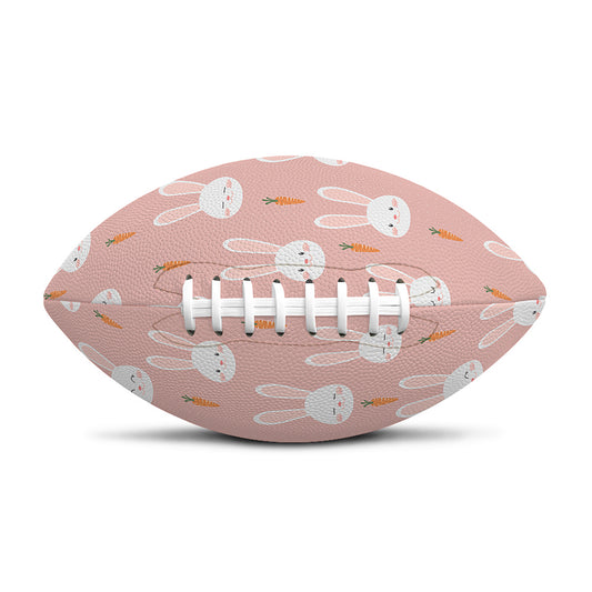 Rabbit And Carrot Pattern Print Rugby Ball