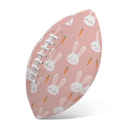 Rabbit And Carrot Pattern Print Rugby Ball