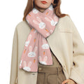 Rabbit And Carrot Pattern Print Scarf