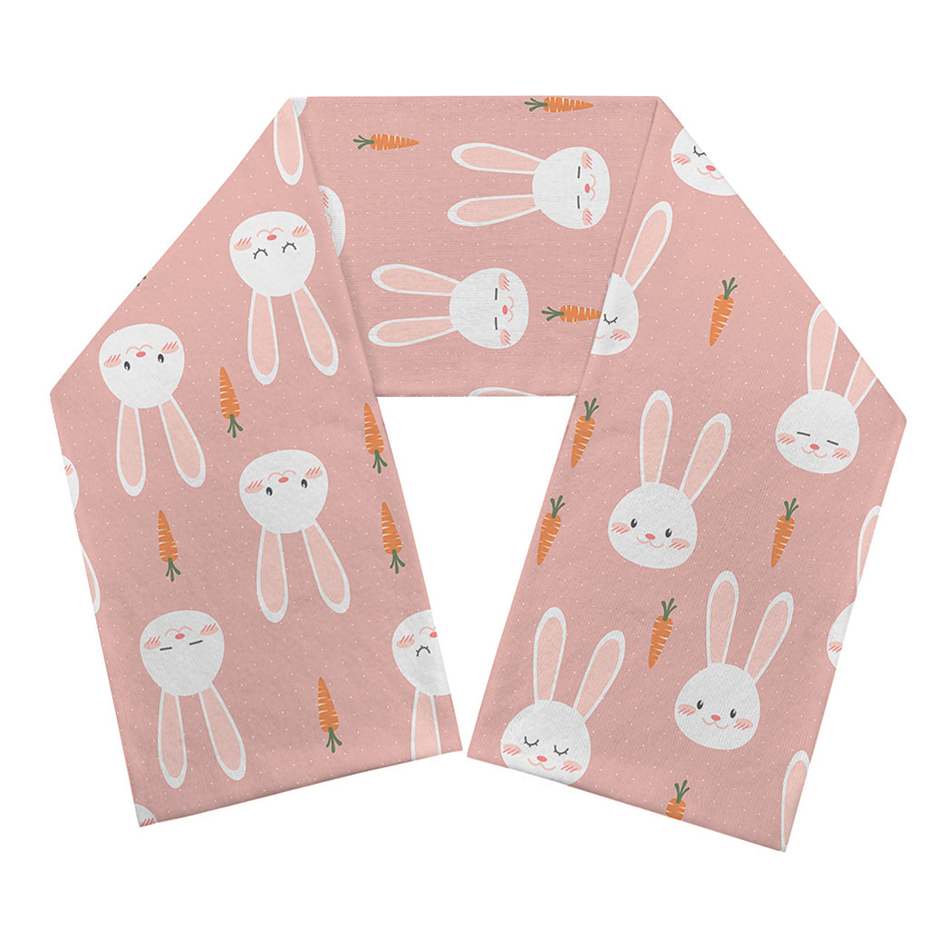Rabbit And Carrot Pattern Print Scarf
