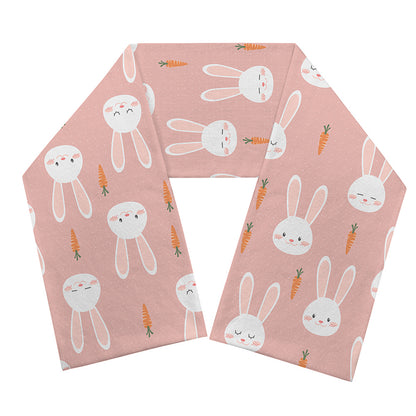 Rabbit And Carrot Pattern Print Scarf