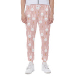 Rabbit And Carrot Pattern Print Scuba Joggers