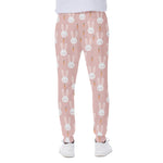 Rabbit And Carrot Pattern Print Scuba Joggers