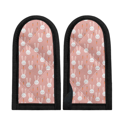 Rabbit And Carrot Pattern Print Skillet Handle Cover