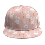 Rabbit And Carrot Pattern Print Snapback Cap