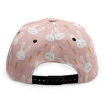 Rabbit And Carrot Pattern Print Snapback Cap