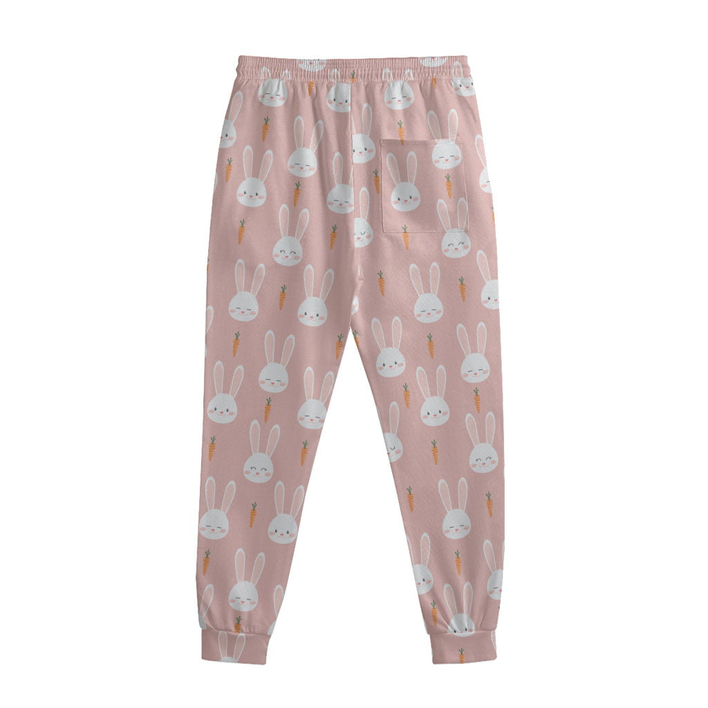 Rabbit And Carrot Pattern Print Sweatpants