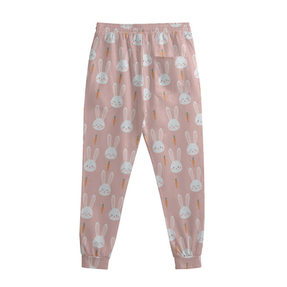 Rabbit And Carrot Pattern Print Sweatpants