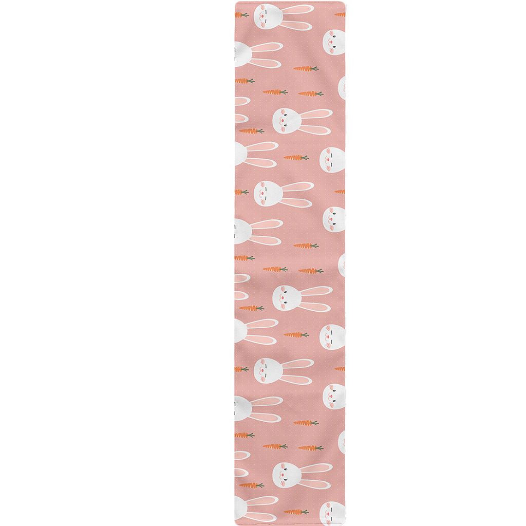 Rabbit And Carrot Pattern Print Table Runner