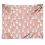Rabbit And Carrot Pattern Print Tapestry