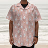 Rabbit And Carrot Pattern Print Textured Short Sleeve Shirt