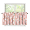 Rabbit And Carrot Pattern Print Tier Curtains