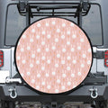 Rabbit And Carrot Pattern Print Tire Cover