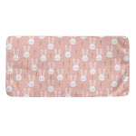 Rabbit And Carrot Pattern Print Towel