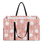 Rabbit And Carrot Pattern Print Utility Tote Bag